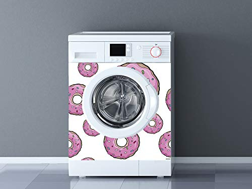 Donuts - Vinyle pour machines à laver - Plusieurs dimensions 60 x 85 cm - Adhésif résistant et facile à appliquer - Autocollant décoratif design professionnel