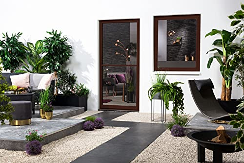 Insektenschutz Fliegengitter Fenster Alurahmen Culex PROFI QUALITÄT Master Slim 3 Farben 4 Größen SLIM NEU 1A Profiqualität (130x150, braun)