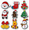 Pack of 9 Weihnachten Brosche Pin Set,Cartoon Brosche Set,Christmas Series Pin Brooch,Santa Claus Badge Brooch Snowman Christmas Tree Breast Pins Christmas Decorations for Women Children