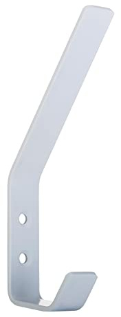 SOTECH Kleiderhaken Loxten 142 x 20 x 45 mm weiß echt Edelstahl | Garderobenhaken Wandhaken mit 3 mm Materialstärke Jackenhaken mit abgerundeten Kanten