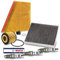 BESTPRICE Inspektionspaket Filterset mit 1x Luftfilter, 1x Innenraumfilter (Pollenfilter) mit Aktivkohle, 3x Zündkerze Kompatibel mit OPEL CORSA C (X01) Schrägheck (X01)