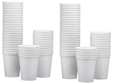 DIJUSA | Vasos de Cartón Kraft de 240 ml, 200 Unidades, Biodegradables y Reciclables, Ideales para Café, Té y Bebidas Calientes y Frías, Compatibles con Cafeteras Automáticas