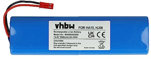 vhbw Akku kompatibel mit Zaco V5x, V3, V40, V5s Pro Staubsauger (3000 mAh, 14,4 V, Li-Ion)