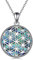 JERWLI Blume des Lebens Halskette 925 Sterling Silber Abalone Muschel Blume des Lebens Anhänger Schmuck für Frauen Mädchen Geschenke