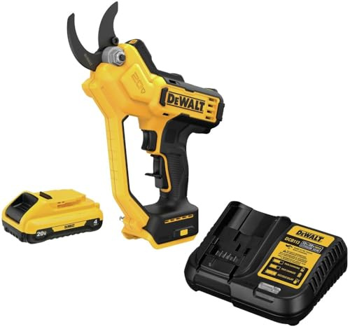 Dewalt DCPR320BDCB240C-BNDL 20 V MAX Lithium-Ion 1-1/2 Zoll Kabelloser Pruner und 20 V max. 4 Ah Lithium-Ionen Akku und Ladegerät Starter Kit Bundle
