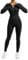 DOULAFASS Reißverschluss Full Body Jumpsuit Damen Langarm Yoga Einteiler Sport Romper Gerippte All In One Bodycon Jumpsuit