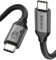 Silkland USB4 avec Câble Thunderbolt 4 80cm, 40Gbps Transfert Données, 8K@60Hz 4K@144 Hz HDR Vidéo, PD3.1 240W 5A Charge Rapide pour MacBook, PSSD, iPad, iPhone 16/15 Pro, stations d'accueil, Moniteur