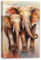 ZQQART Elefanten Leinwandbild buntes Elefantenpaar Bild Wildtier Malerei Drucke Schlafzimmer Kinderzimmer Wanddekoration gerahmt(60x90cm)
