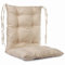 Mg Design Stuhlkissen 50 x 100 cm Sitzkissen beige - Gartenstühle Sitzauflagen aus Polsterstoff, mit weicher Füllung, mit Schnüren zum Binden - Niedriglehner Auflagen