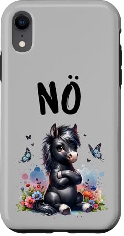 Pferd Lustiger Spruch Nö für Reiter und Pferdeliebhaber Hülle für iPhone XR