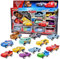 Voiture Miniatures en Alliage - 12 Pièces Petites Cars Friction et Stunt Jouets pour Enfants - Camion Inclus