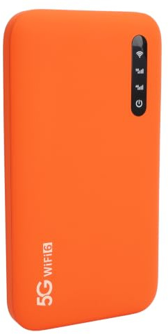 Hotspot Mobile 5G, Router Portatile Ad Alta velocità WiFi6 Dual Band con Slot per Scheda SIM e Luce LED, Supporta 16 Dispositivi, Wi-Fi Tascabile, Batteria da 6100 MAh per Viaggi