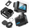 Rojeuinn per abito accessori GoPro Hero 2024, custodia in silicone + protezione schermo + copertura laterale, antipolvere, antigoccia, HD - Nero.