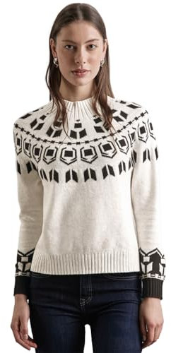 STREET ONE Damen A302835 Jaquard Pullover,Mehrfarbig, 42