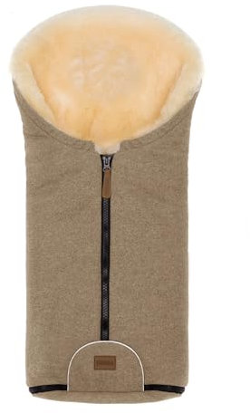 Fillikid Winterfußsack Pamir Wool Exklusiv | Hochwertiger Babyfußsack für Kinder | Lammfellfußsack für Babyschale, Kinderwagen, Buggy | Warmer Fußsack mit echten Lammfell | Fußsack ab Geburt