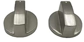 Miunpri Set di 6 manopole girevoli in metallo, 8 mm, manopole universali per fornelli e superfici di cottura, set di manopole universali (argento)