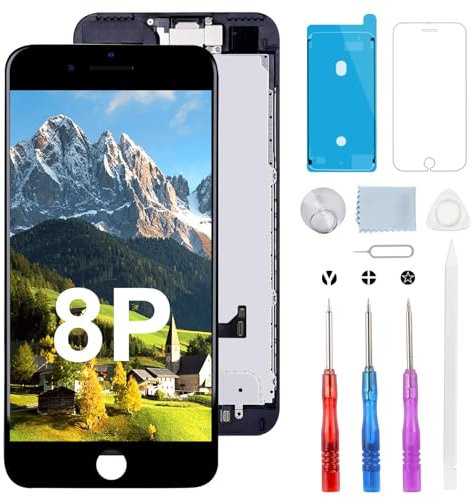Moautodc Display für iPhone 8 Plus Bildschirm, 5.5 LCD Bildschirm FHD 3D Touchscreen Digitizer Rahmen Montage und Reparaturkits