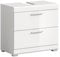 xonox.home Bad Scout X06A9707 Waschbeckenunterschrank Unterschrank Waschschrank in weiß Nachbildung und weiß Hochglanz tiefzieh, ca. B/H/T: 60x56x34 cm
