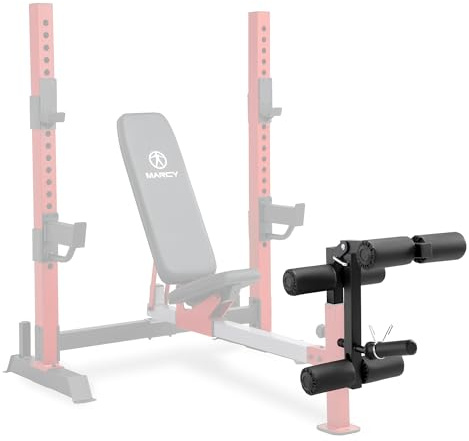 Marcy Deluxe Olympic Weight Bench with Adjustable Back & Bar Catch & Optional Arm Curl, Leg Developer, Lat Tower Attachments (Sold Separately), Personal Home Gym for Strength Training, Weightlifting