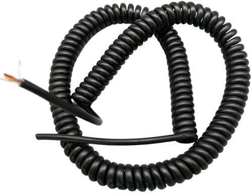 elektrisches Kabel 9-adriges, abgeschirmtes Netzkabel, spiralförmiges Stromkabel, 26 AWG Außendurchmesser, 5 mm Elastizität, Signaldraht, Dehnung 1 Meter bis 12 Meter(Stretch 10 Meters)