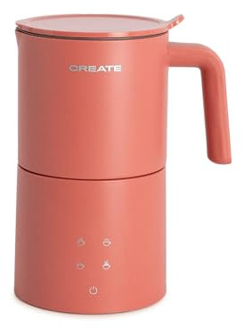 CREATE/MILK FROTHER STUDIO PRO/Espumador calentador de leche eléctrico terracota/Apto para lavavajillas, pantalla táctil, 4 programas, sitema de seguridad, 620ml, uso en frío o caliente, 450W