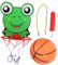 ifundom Cartoon Frog Basketball Hoop Children's Basketball Toy Door Hanger Safe Compact Design