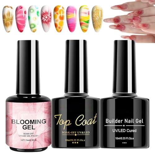 Gelnagellack, Gelnägel, 3 x Gel-Überzug für die Grundierung mit Glanz-Finish, Maniküre-Zubehör für Anfänger zu Hause