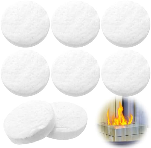 Ceramic wool sponge 6pcs Table Top Firepit Sponge Cotton Core for Bioethanol Fireplaces Ceramic Wool Fiber Insulation(85x85x25mm)