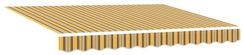 vidaXL Markisenersatzstoff Orange und Schwarz 235 x 195 cm Polyester