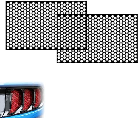 HLTTXS 2 Stück Auto Rücklicht Wabenaufkleber für VW Polo 6R 6N 6N2 6C 9N 9N3 Rline, Auto-Heckleuchte-Lichtfolie, Auto Rücklicht Scheinwerfer Abdeckung Trim