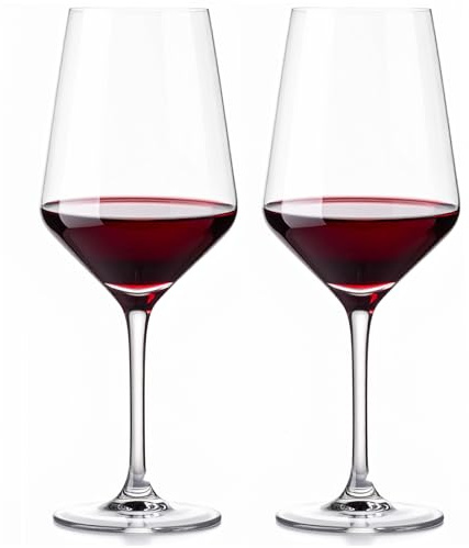 Glasmark KROSNO 1992 Rotweingläser - Transparent - Spülmaschinengeeignet - 2er Set - 580 ml