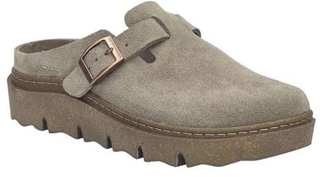 Josef Seibel Damen Pantoffeln Carmaux.05,Weite G (Normal),Wechselfußbett,Gartenschuhe,Pantoletten,Latschen,Schlappen,Taupe,39 EU