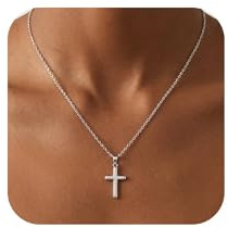 Maxcate Kreuz Kette Silber 925 Damen Anhänger kette | Elegante Silberkette Damen 925 mit Anhänger Kommunion Geschenke für Frauen Freundin Beste Freundin 41-56 CM