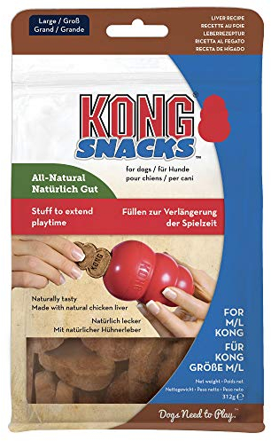 KONG – Snacks – Hundesnacks mit Natürlichen Zutaten (Ideal für KONG aus Kautschuk) – Leber – Für Große Hunde