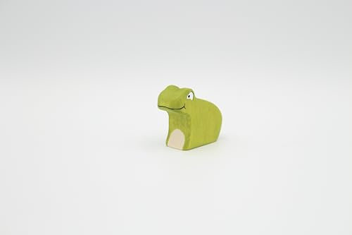 Frosch aus Holz – Bauernhof Holzspielzeug, aus Schwäbischer Handarbeit (100% ökologisch) von Holzspielwaren Ackermann