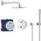 GROHE Grohtherm Perfect Shower Set with Rainshower Cosmopolitan 210 Head Shower, Hand Shower and Thermostat, Chrome, 34732000