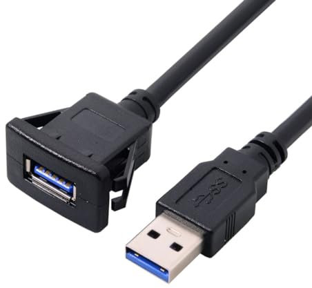CY - Cavo di prolunga USB 3.0 per pannello cruscotto, 1 m, impermeabile