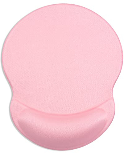 ITNRSIIET Tappetino Mouse Ergonomico con Supporto per il Polso, Tappetino per Mouse in Gel Confortevole, base antiscivolo in PU, per Computer e Laptop, Rosa