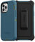 OtterBox iPhone 12 & iPhone 12 Pro Defender Series Case - TEAL ME ABOUT IT (GUACAMOLE/CORSAIR), rugged & durable, with port protection, includes holster clip kickstand