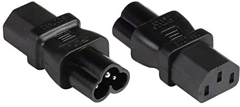 Good Connections® Stromadapter Kaltgeräte-Stecker C6 (gerade) an Kaltgeräte-Buchse C13 (gerade), UL - Netzadapter/Netzleitungsadapter - SCHWARZ