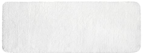 MIULEE Teppich Badematte Badezimmerteppich Bettvorleger rutschfest Badteppich Badvorleger Saugfähige Duschvorleger Waschbar Fussmatte für Wohnzimmer Schlafzimmer Badezimmer 45x120 cm Weiß
