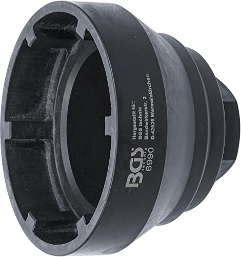 BGS 6990 | Nutmutternschlüssel Zapfen innen liegend | für MAN | 133-145 mm | für TGA Vorderachse (V982l-01) | 6 Zapfen | Länge 110 mm | Chrom-Molybdän-Stahl | phosphatiert | Antrieb 20 mm, 60 mm, 3/4