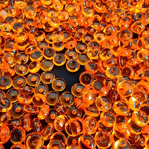 HappyFiller Mini-Acrylscheiben, 5500 Stück, Orange, 0,7 cm, dekorative Vasenfüller, Fischglas, flache Schleim-Perlen, sensorischer Mülleimertisch, Tafelaufsätze, Kerzenhalter, Party-Konfetti