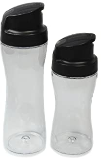 Tupperware Manhattan Set 770 ml + 570 ml schwarz Ausgießer Essig Öl Soja Sauce 38670