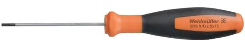 Weidmüller SDS 0.4X2.5X75 Tournevis pour vis à fente Largeur de la lame: 2.5 mm Longueur de la lame: 75 mm