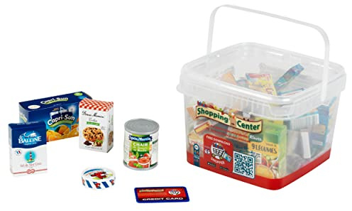 Theo Klein 7215 Kleine Box gefüllt mit französischen Produkten I Mit Schachteln und Dosen für den Kaufladen I Spielzeug für Kinder ab 3 Jahren