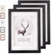 Rieeyrslza Cadre Photo Bois Lot de 3 Cadre Photo en Pin Cadres Photo avec Vitre en Acrylique Convient pour Décorer un Bureau ou un Mur Pour L'affiche de Peinture Artistique (Noir o2)