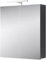 Planetmöbel Merkur Spiegelschrank Bad 60 cm breit | Badschrank hängend mit Spiegel | Anthrazit, ohne Leuchte, Spiegelschrank Gäste WC 60x67 x 16 cm
