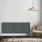 NRG Modern Radiator Anthracite 600x1593mm Double Oval Panel Heater Interior Designer Horizontal Bathroom Radiators