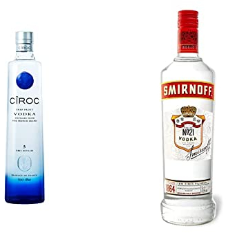 Ciroc Premium Vodka 70cl & Smirnoff No. 21 Vodka 1L (Pack of 1)